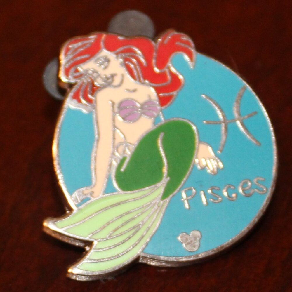 Ariel Little Mermaid Pisces Disney Parks Trading Pin